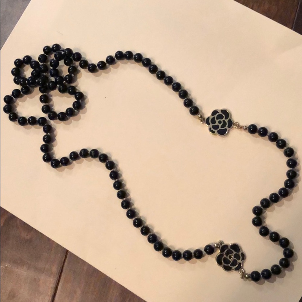 Black Beaded Necklace